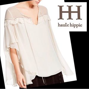 HAUTE HIPPIE | IVORY SILK TOP